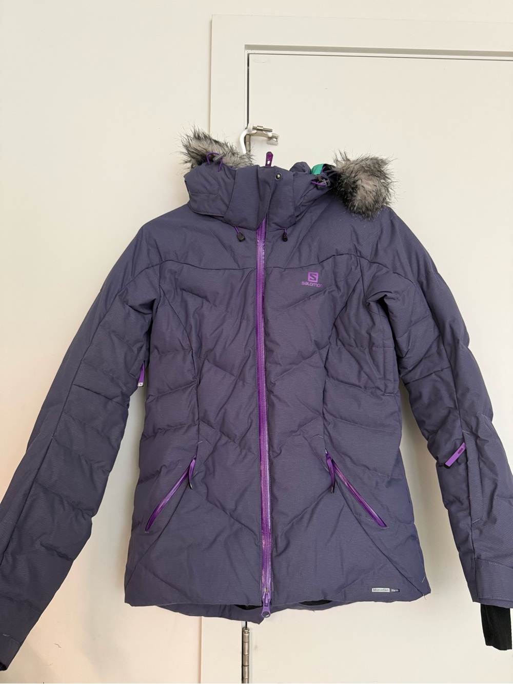 Salomon Women's Plum Ski Jacket with Faux-Fur Hood